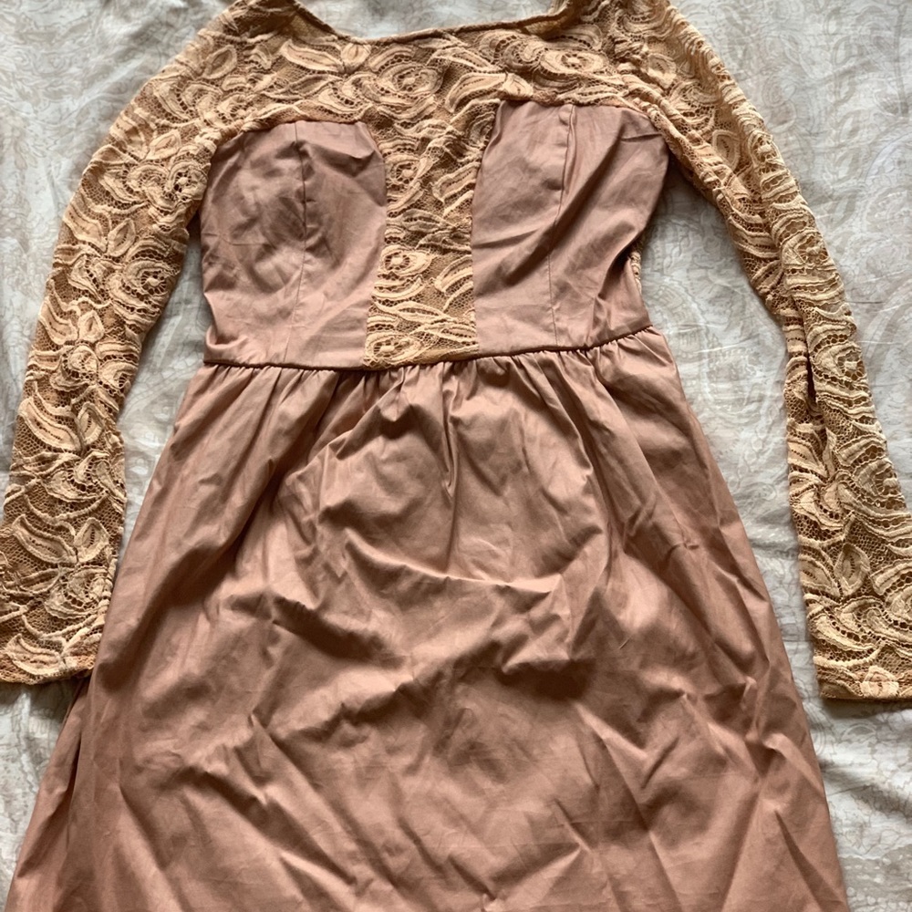 Faux leather dress